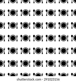 Vector seamless pattern. Tiling ornament. Endless texture.  Seamless monochrome background on white.