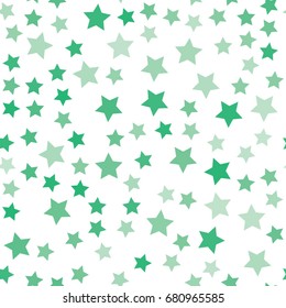 Vector seamless pattern with tiny green stars. Can be used for wallpaper, pattern fills,surface textures.