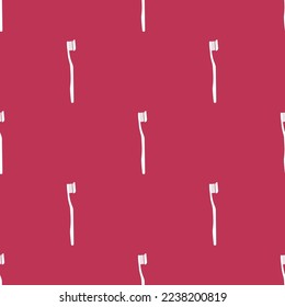 Vector seamless pattern with toothbrushes. eps10 trendy