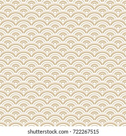 Vector seamless pattern, traditional geometric background, gold ethnic ornament, japanese design wallpaper, oriental abstract vector illustration, asia elements, vintage style.