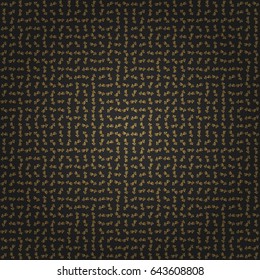 Vector seamless pattern of traditional ornamental background with golden circular mandala, stars and snowflakes elsments on a gray backdrop.