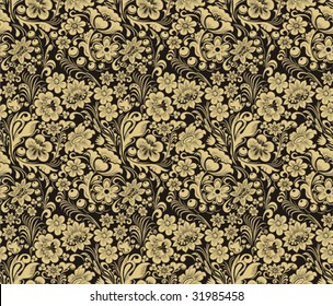 Vector seamless pattern in traditional Russian style. Design element.