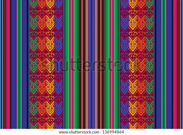 Vector seamless pattern in traditional style of\
bolivian indigenous\
peoples