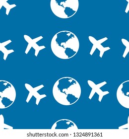 vector seamless pattern travel world 