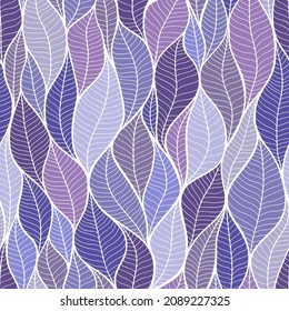 Vector seamless pattern trending color of the year 2022 very peri. Abstract geometry with leaves