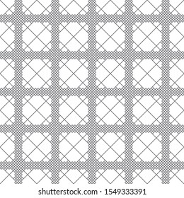 Vector seamless pattern. Trendy modern texture with constant repetition of rhombuses, diamonds. Regularly repeating tiles. Geometrical textured background. Contemporary design.