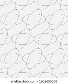  Vector seamless pattern. Trendy monochrome ellipse pattern. Geometric patterns of the ovals.