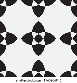  Vector seamless pattern. Trendy monochrome ellipse pattern. Geometric patterns of the ovals.