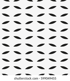 Vector seamless pattern. Trendy monochrome texture. Geometric patterns of the ovals.