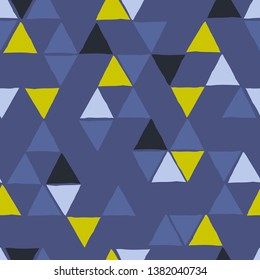 Vector seamless pattern with triangles. Geometric stylish texture. Vector illustration for print, wrapping paper, design.