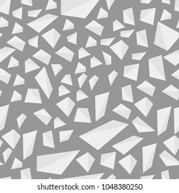 Vector seamless pattern with triangles in grey colors