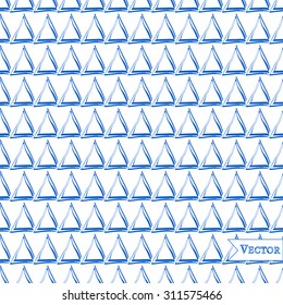 Vector seamless pattern with triangles. Hipster modern design. Allover print with random triangles.