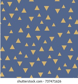 Vector seamless pattern with triangles. Modern stylish texture. Repeating geometric tiles. Hipster simple design with geometric shapes