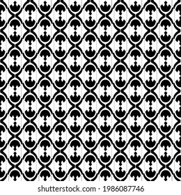 vector seamless pattern with triangular elements. abstract ornament for wallpapers and backgrounds. Black and white colors.
