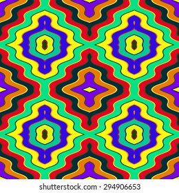Vector seamless pattern tribal ethnic ornament, abstract geometric background illustration