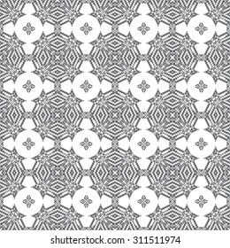 Vector seamless pattern tribal ethnic ornament, abstract geometric background illustration