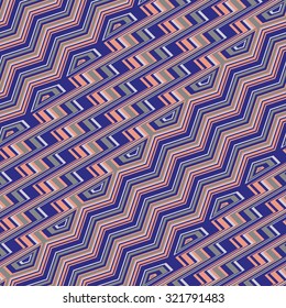 Vector seamless pattern tribal ethnic ornament, abstract geometric background illustration