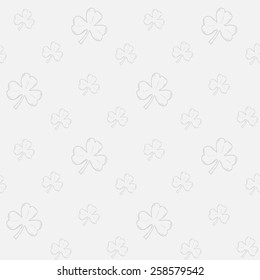 Vector seamless pattern with trifoliate clover.Background for web page on a St. Patrick's Day.Lucky Day