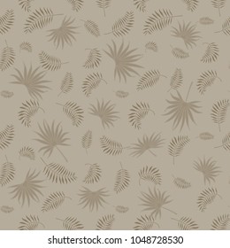 Vector seamless pattern with tropical leaves. Design for kids t-shirt