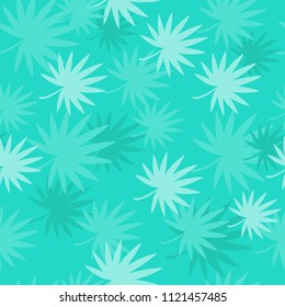 Vector seamless pattern with tropical leaves. Summer background in trend colors. For cover, design banners, wrapping paper, wallpaper, print for clothes for boys and girls. 
