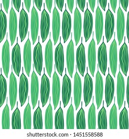 Vector seamless pattern with tropical leaves. Exotic plants: banana, palm. Perfect for background, Wallpaper, textile and wrapping paper. hand-drawn flat illustration
