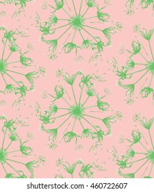 Vector seamless pattern with tropical leaves. Palm background. Exotic leaves print.