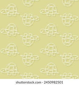 Vector seamless pattern with turtle.Tropical jungle cartoon creatures.Pastel animals background.Cute natural pattern for fabric, childrens clothing,textiles,wrapping paper.