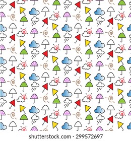 Vector seamless pattern umbrella 