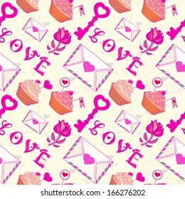 Vector seamless pattern to Valentine' Day.