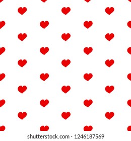 Vector seamless pattern for Valentine's Day. Cute hand drawn hearts on white background