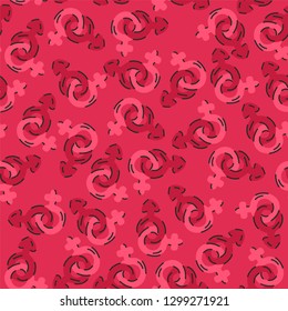 Vector seamless pattern for Valentine's day. Cute background for gift wrapping. So pink! Happy Valentine's day.