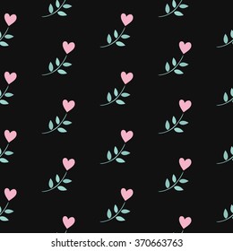Vector seamless pattern. Valentine's day