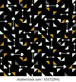 Vector seamless pattern of Valentine's Day with arrows
