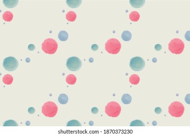 Vector de patrón ininterrumpido de varias burbujas acuarelas con el tema navideño