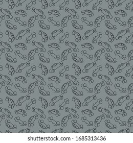 vector seamless pattern of vehicle transportation in greyish blue background. can be used for printing, textile, fabric.
