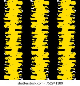 Vector seamless pattern with vertical spots.Yellow and white