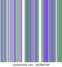 Vector seamless pattern from vertical strips and lines. Repeating texture in white, ultra violet, emerald colors for background,poster, postcard,billboard, card, banner, cover, textile, interior