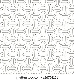 Vector seamless pattern. Veterinary background. Illustration with hand-drawn bones. 
Can be used for wrapping paper for shop zoo, web or design of banners. EPS10.
