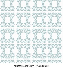 Vector seamless pattern in Victorian style. Monochrome element for design. Ornamental vintage tracery. Ornate floral decor for wallpaper. Endless vintage texture. Light pattern fill.