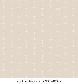 Vector seamless pattern in Victorian style. Element for design. Ornamental backdrop. Golden floral ornament on light background. Ornate decor for wallpaper. Endless texture. Deluxe pattern fill.