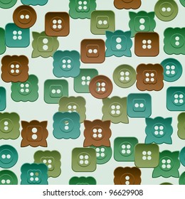vector seamless pattern with vintage buttons