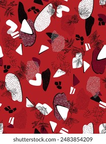 Vector seamless pattern. Vintage colorful texture for print fabric, textile, wallpaper 