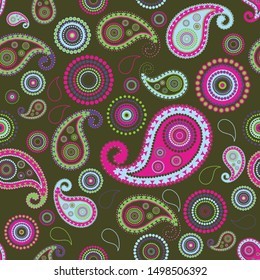 Vector Seamless Pattern. Vintage decorative elements. Abstract background. Endless texture can be used for wallpaper, pattern fills, web page background