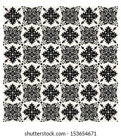 Vector seamless pattern, vintage floral background. Vector illustration.