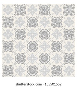 Vector seamless pattern, vintage floral background. Vector illustration.