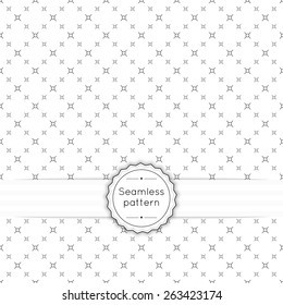 Vector seamless pattern with vintage old banner and ribbon. Repeating geometric shapes, diagonal dotted line, circle