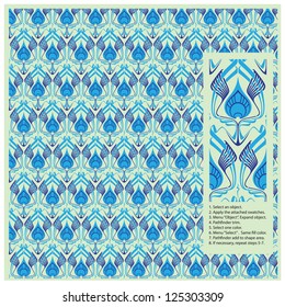 Vector seamless pattern in vintage style for decoration and design