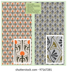 Vector seamless pattern in vintage style for decoration and design
