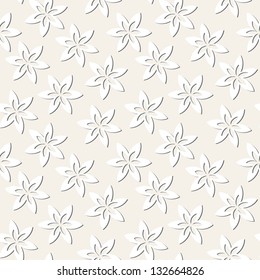 Vector seamless pattern with volume flower. Modern stylish texture. Repeating floral background