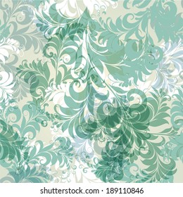 Vector seamless pattern for wallpaper design with swirls